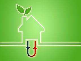 erdwärme,system, erdwärmepumpe, Haus, Energie